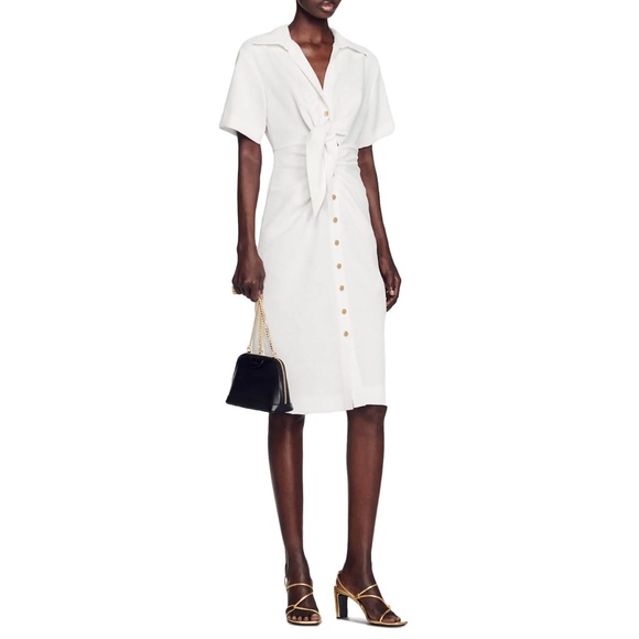 Nacre Tie Shirt Dress - Picture 1 of 8